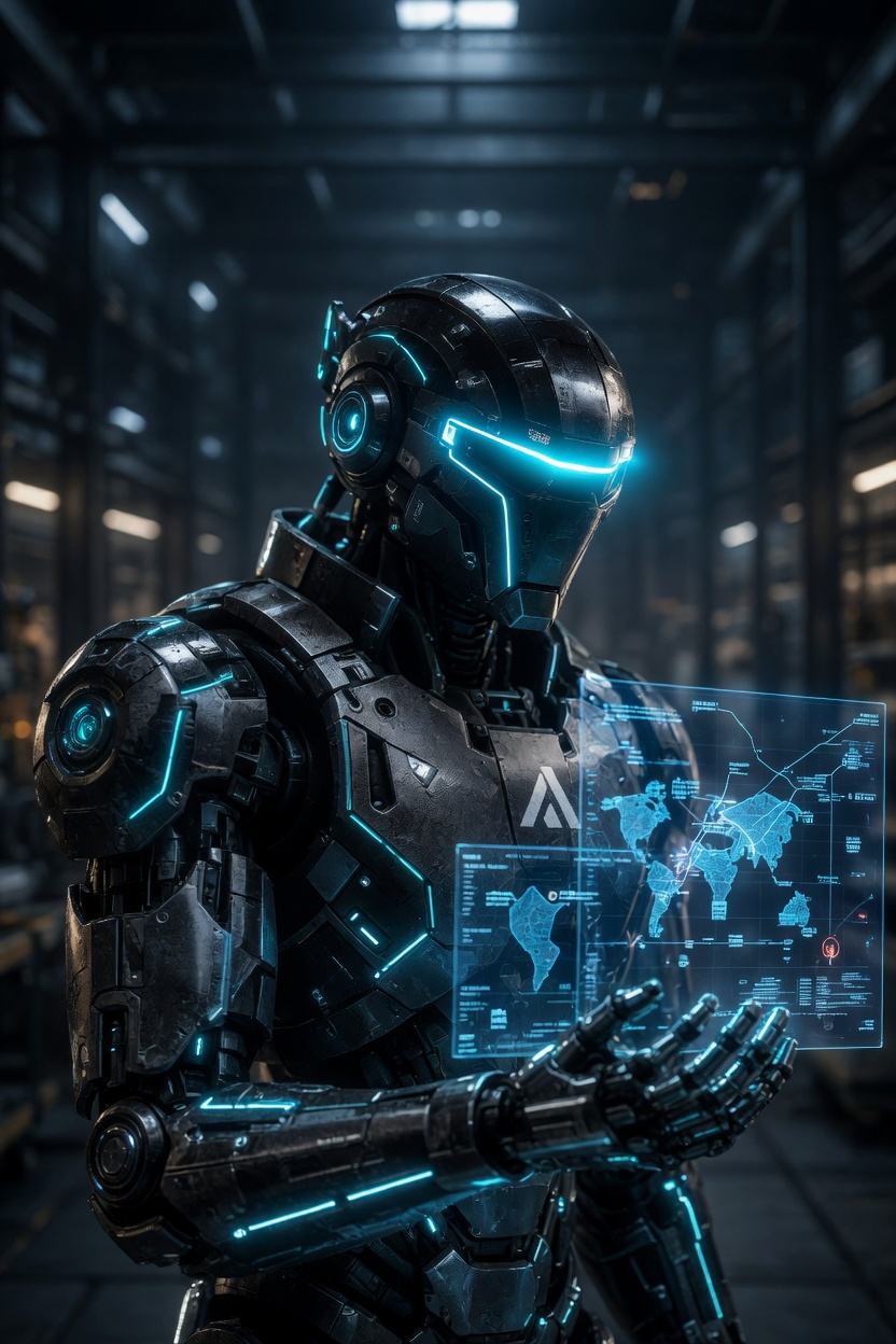 Vector, a graphite investigator with a cyan instrument visor